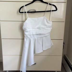 Endless Rose white side flowy tank